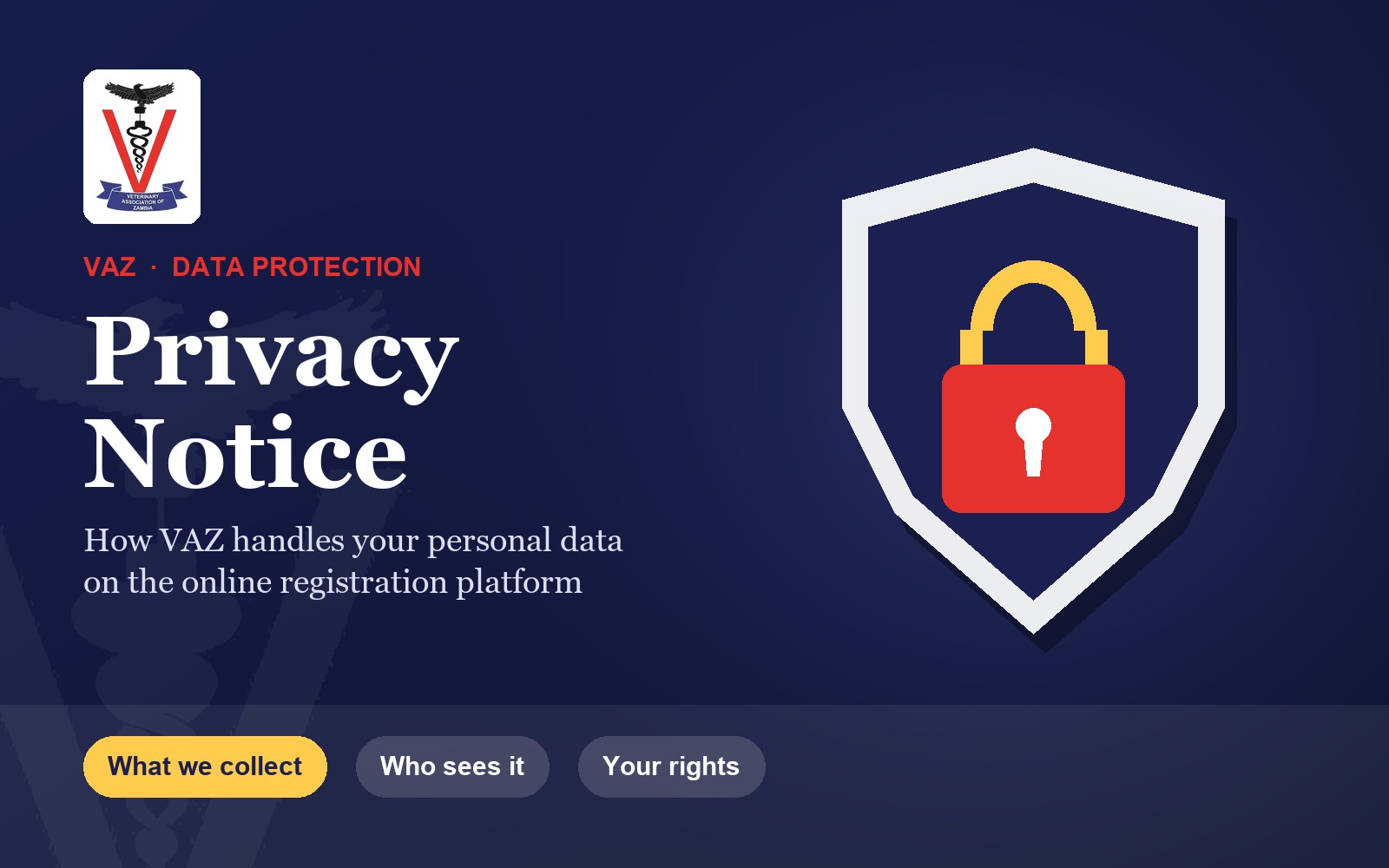 Privacy Notice: VAZ Online Registration Platform (Version 1.0)